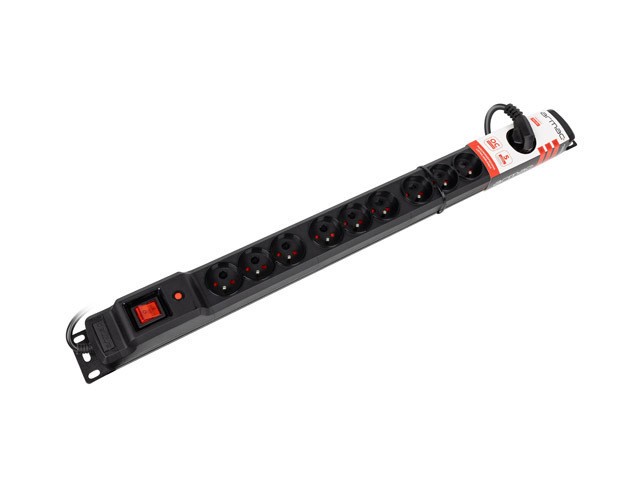 PROTECȚIE LA SUPRATENSIUNE ARMAC MULTI 12M/10A RACK 19" 3M 12X PRIZE FRANCEZE NEGRU 2