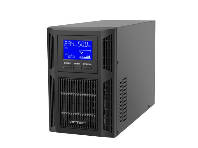 UPS ARMAC OFFICE O/1000I/ONL ON-LINE 1000VA 4X IEC C13 OUTLETS USB-B RS-232 LCD METAL CASE