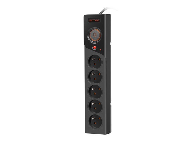 PROTECȚIE LA SUPRATENSIUNE ARMAC Z5 5M 5X PRIZE FRANCEZE 10A ORGANIZATOR CABLU NEGRU 1